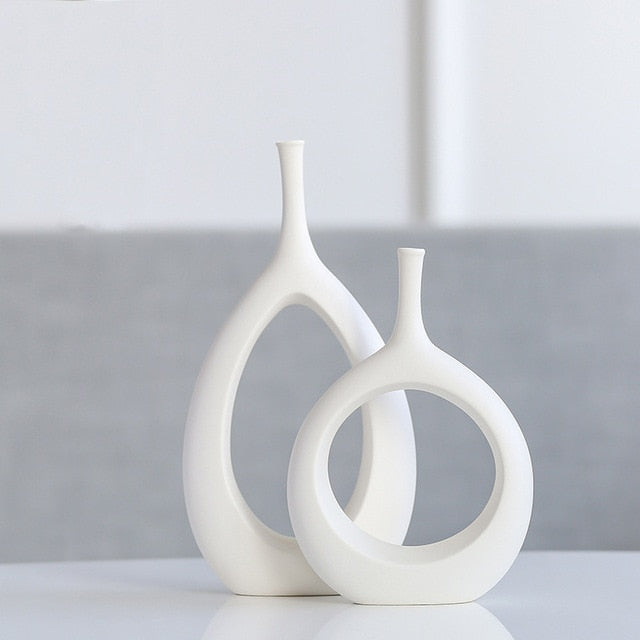 Vaso ceramica bianco