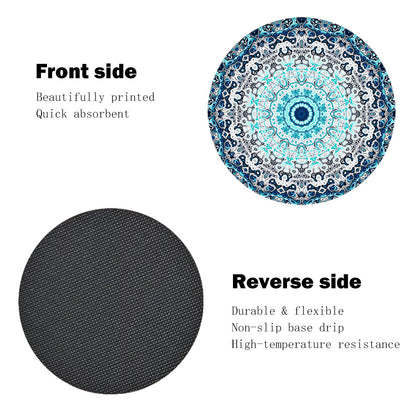 Sottobicchiere turchese mandala arabesco