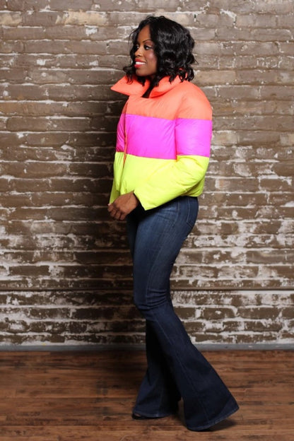 Cappotto mosaico multicolore