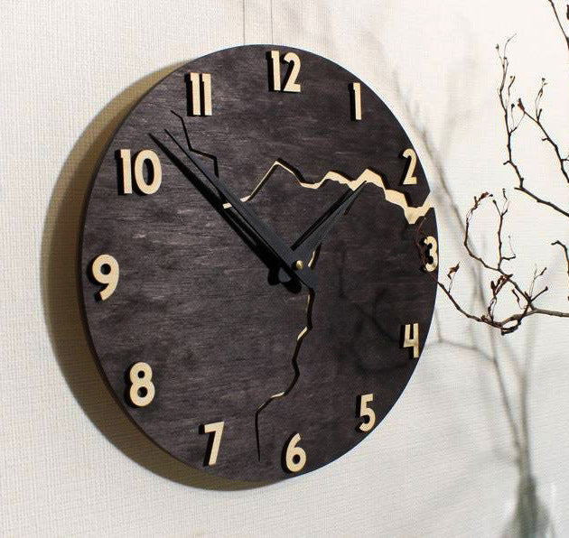 Orologio da parete Silhouetta costa mare