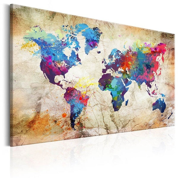 Quadro mappa del mondo