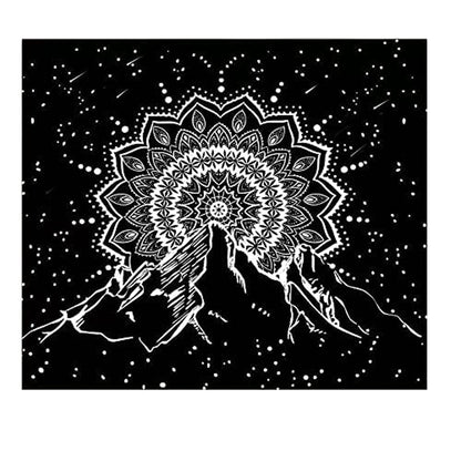 Arazzo mandala monocromo