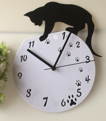 Orologio da parete Gatto nero zampe