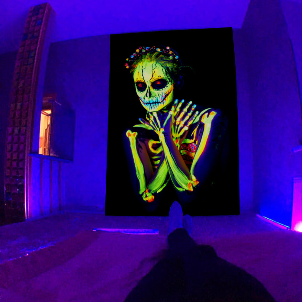 Arazzo fluorescente psichedelico