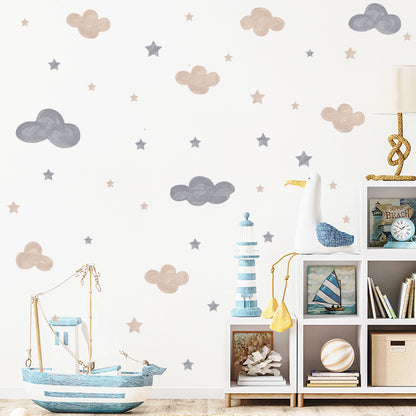 Sticker nuvole e stelle