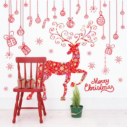 Adesivo murale Babbo Natale e albero
