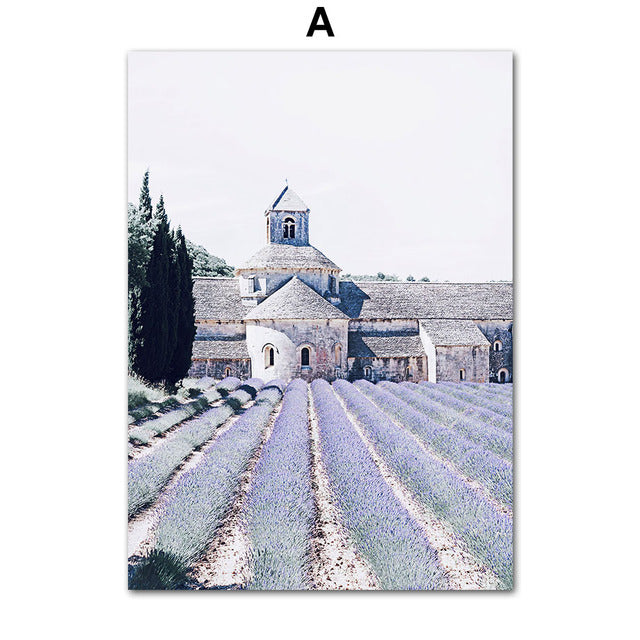 Poster Campo di lavanda con bicicletta