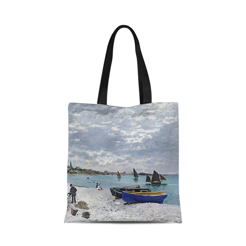 Borsa tela tramonto dipinto