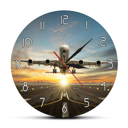 Orologio da parete Aeroplano tramonto