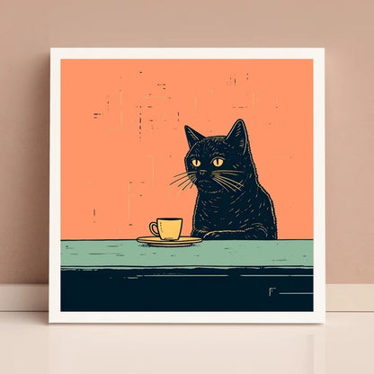Quadro gatto retrò