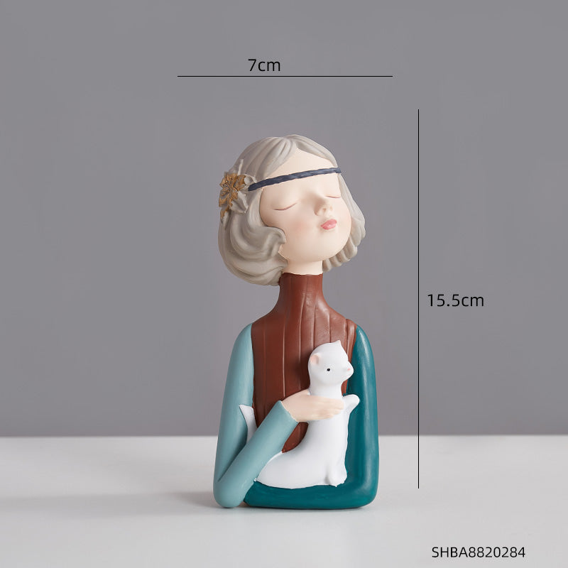 Statuetta ragazza bolle