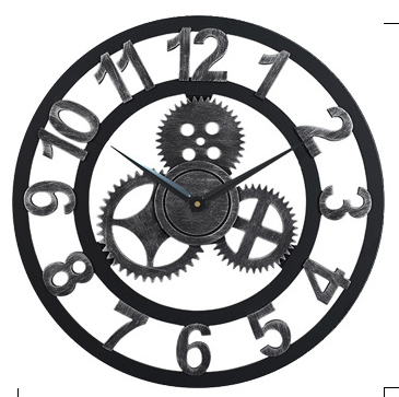 Orologio da parete Ingranaggi steampunk visibili