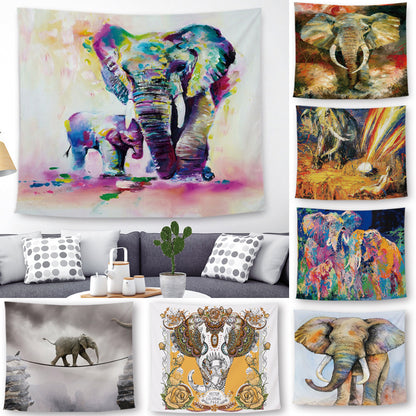 Tappezzeria elefante colorato