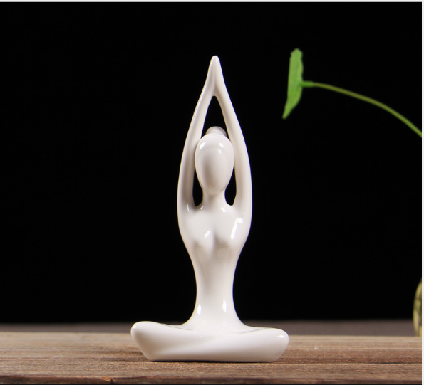 Statuetta yoga ceramica