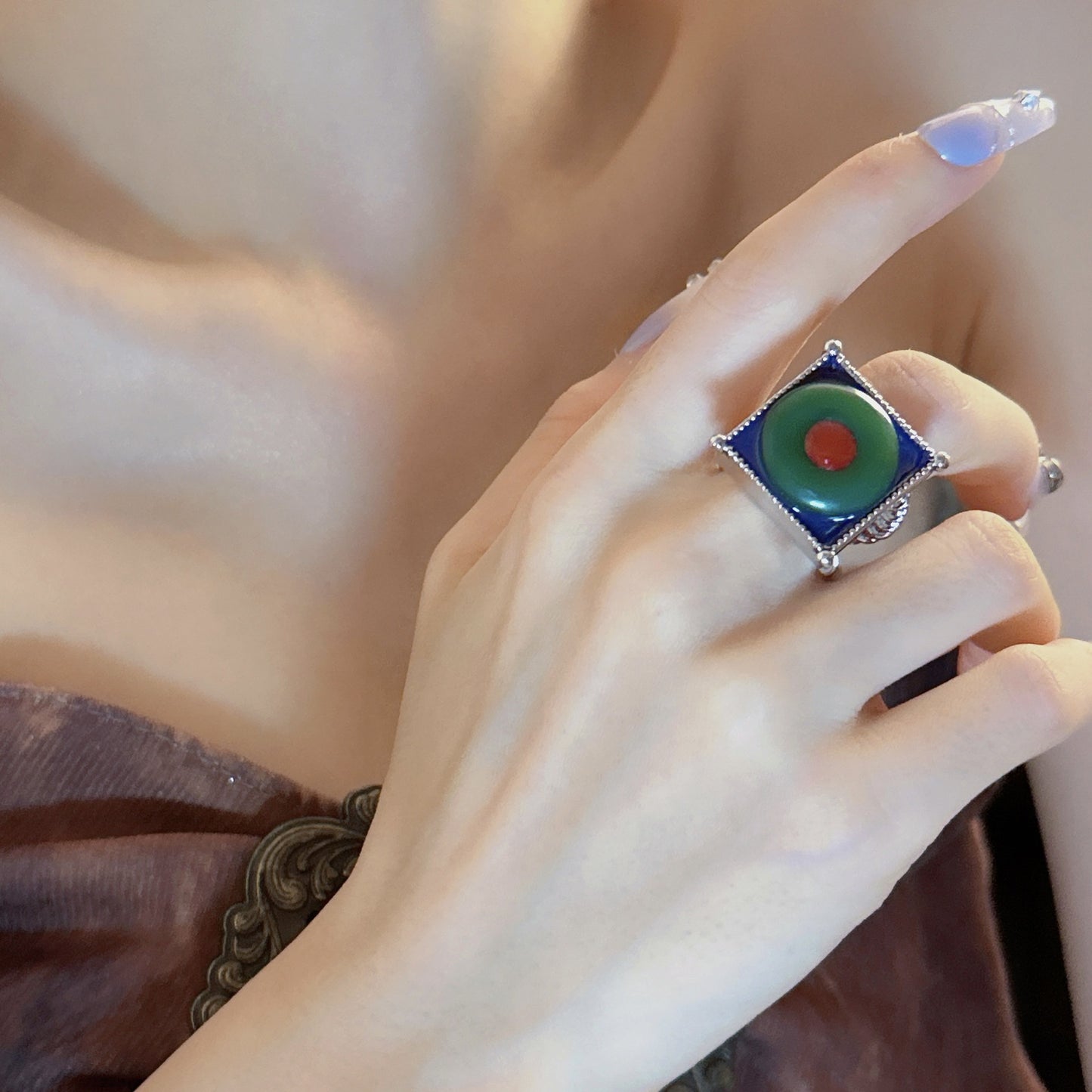 Collana Quadrato Olio