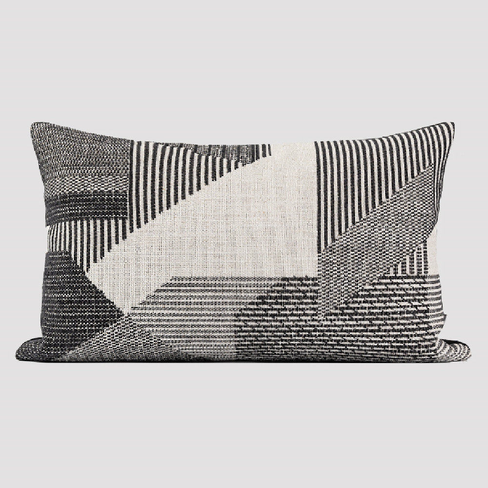 Cuscino grigio-nero astratto