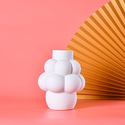 Vaso bianco fiori secchi