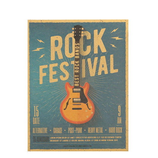 Poster Chitarra rock vintage