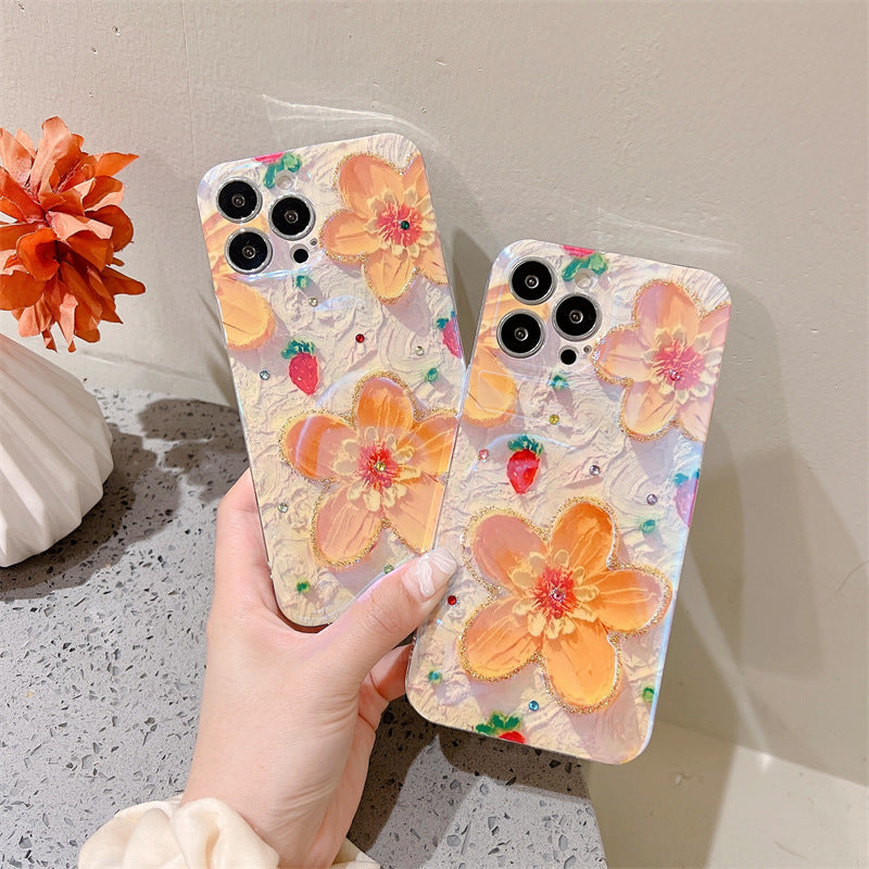 Custodia Telefono Fiori Dipinti