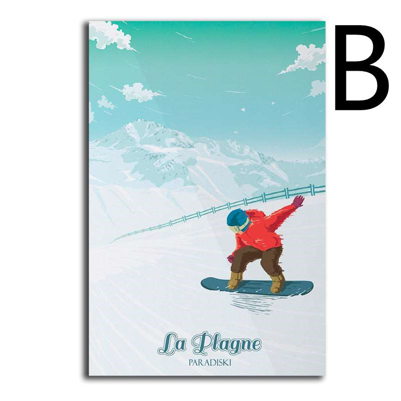 Poster montagna sci