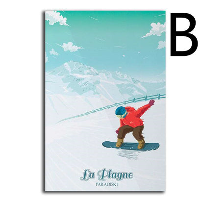 Poster montagna sci