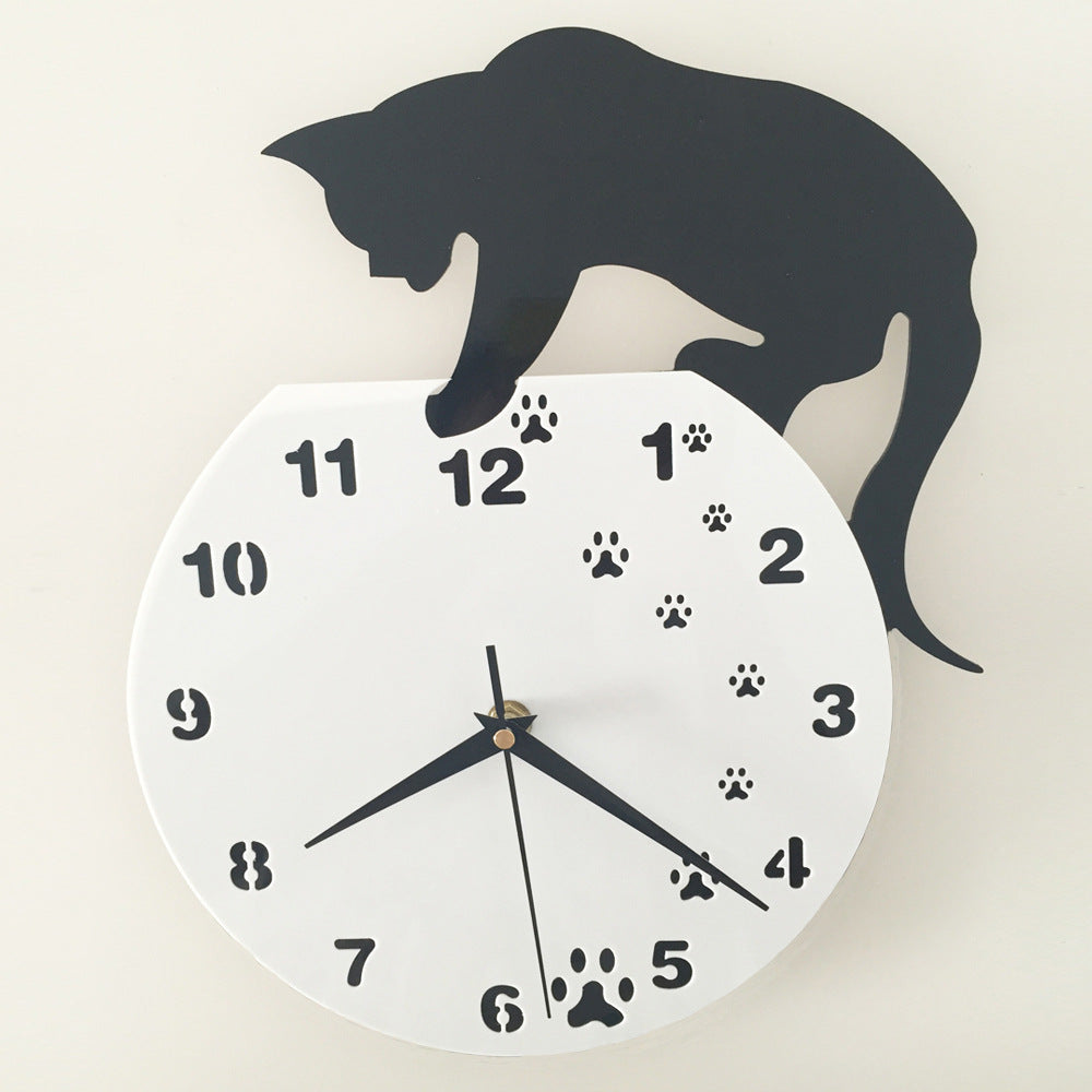 Orologio da parete Gatto nero zampe