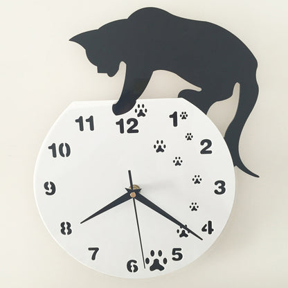 Orologio da parete Gatto nero zampe