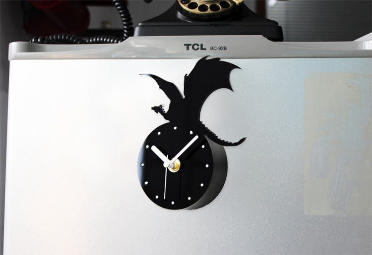 Orologio da parete Drago nero 3D
