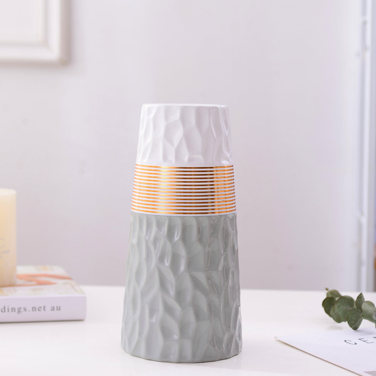 Vaso ceramica bicolore