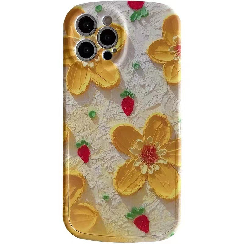 Custodia telefono fiore giallo