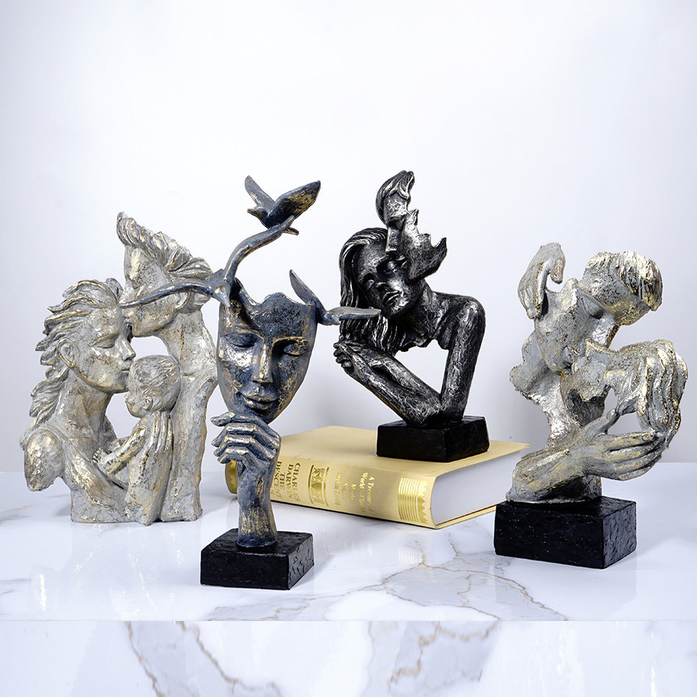 Scultura resina pensatore