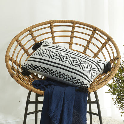 Cuscino geometrico con nappine