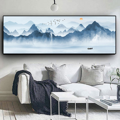 Quadro paesaggio azzurro