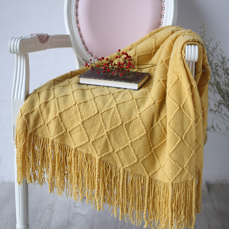 Coperta divano con losanghe