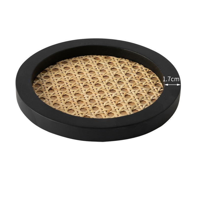 Vassoio rattan intrecciato