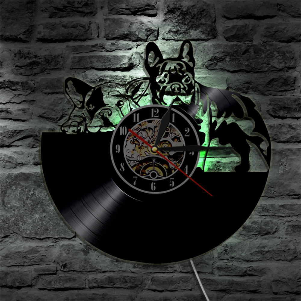 Orologio da parete Disco cani