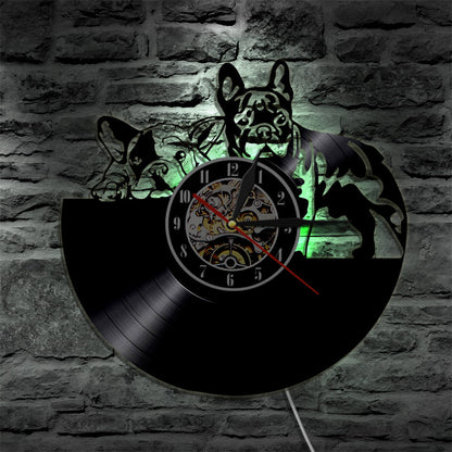 Orologio da parete Disco cani