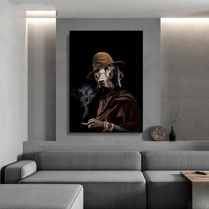 Quadro cane fumo vintage