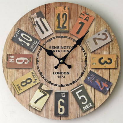 Orologio da parete Targhette vintage Londra