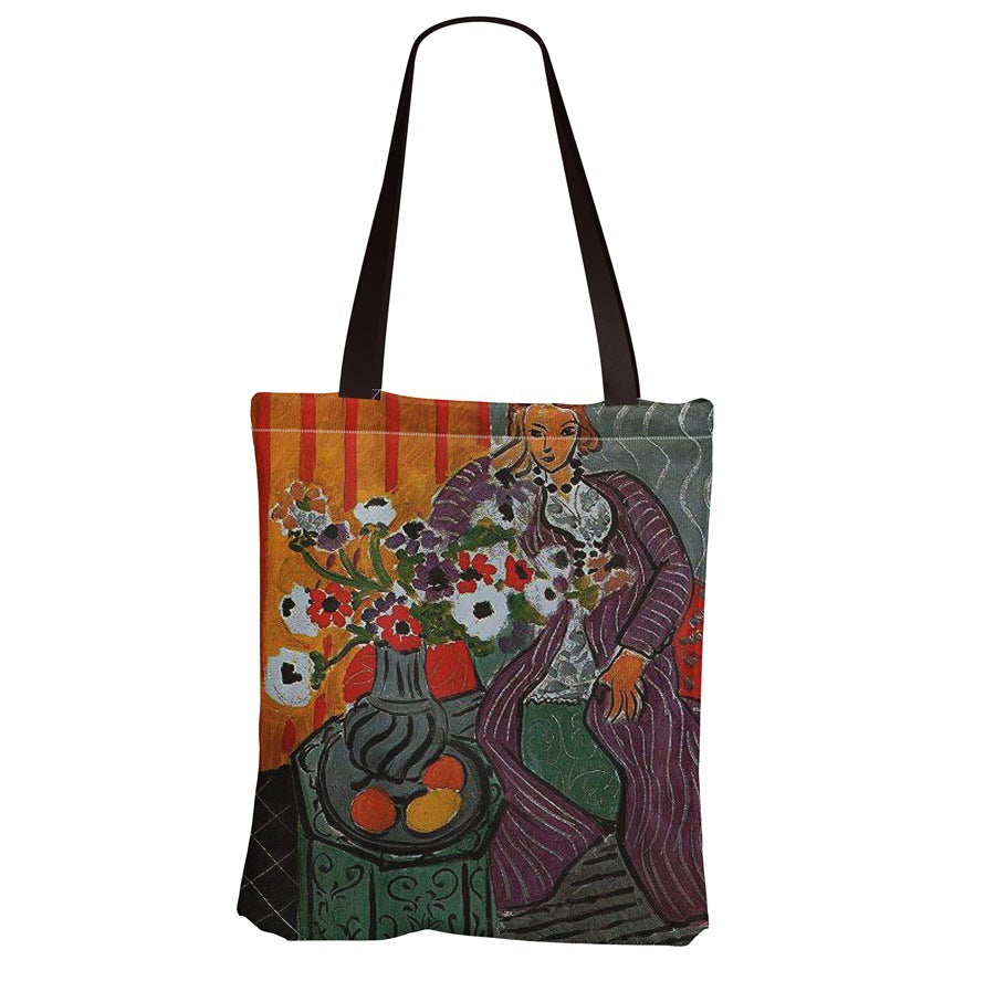 Borsa tela grande musicista multicolore