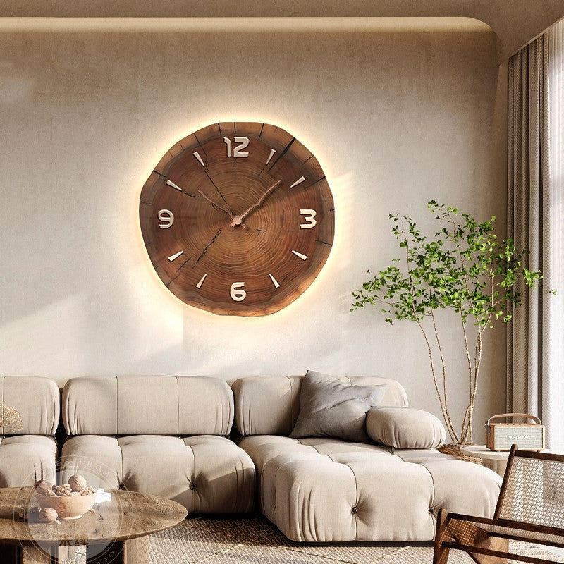 Orologio LED Legno