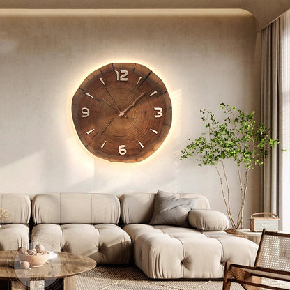 Orologio LED Legno