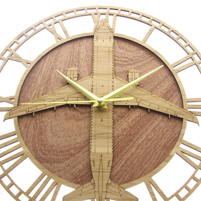Orologio da parete Aereo legno intagliato