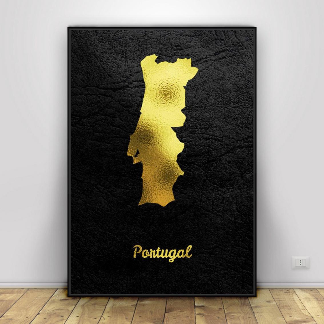 Quadro Mappa Portogallo