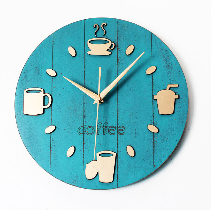 Orologio da parete Tazze caffè turchese