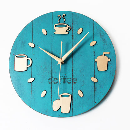 Orologio da parete Tazze caffè turchese