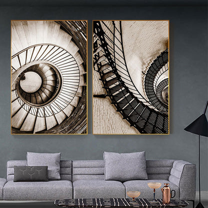 Quadro canvas spirale astratta