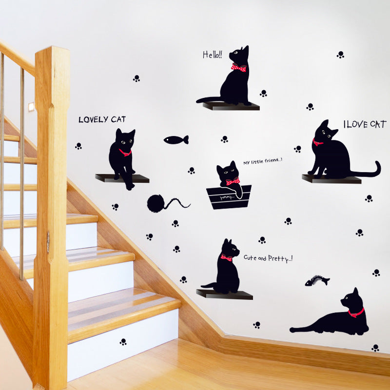 Sticker gatto nero