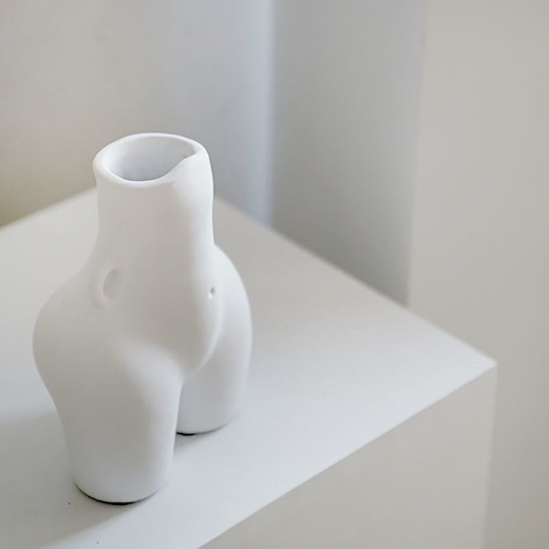 Vaso bianco in ceramica