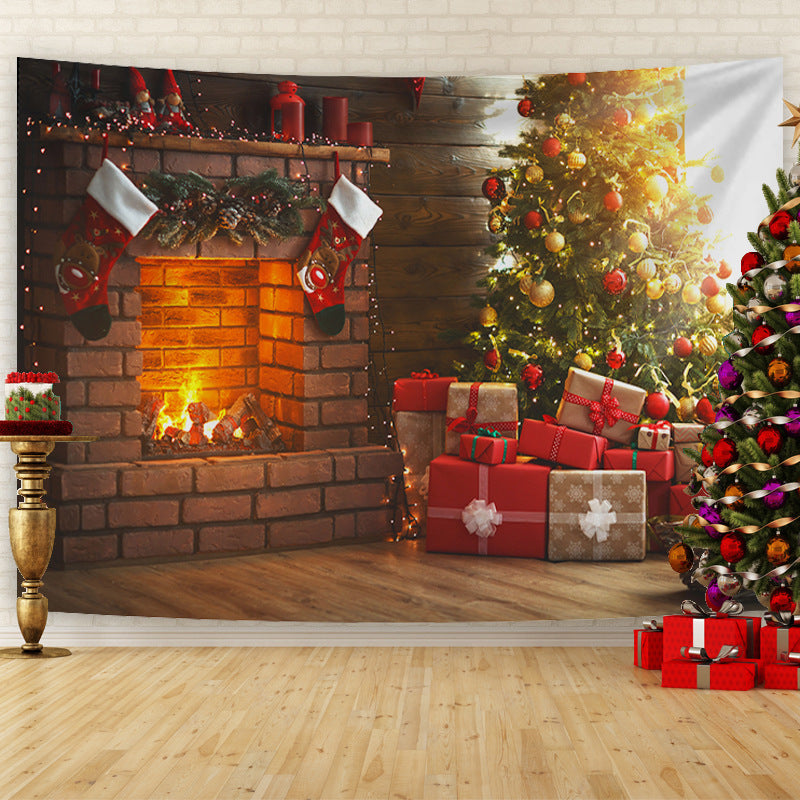 Tappezzeria Natale e camino
